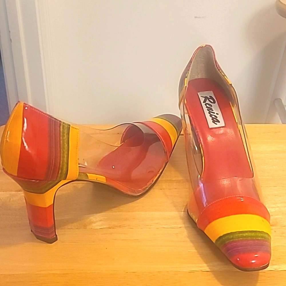 Size 11 multi color pumps by Renica